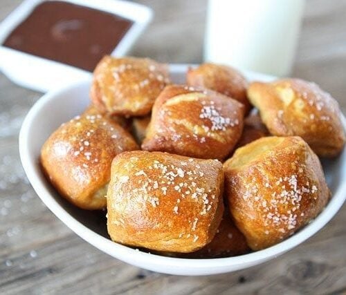 Peanut butter pretzel shop bites