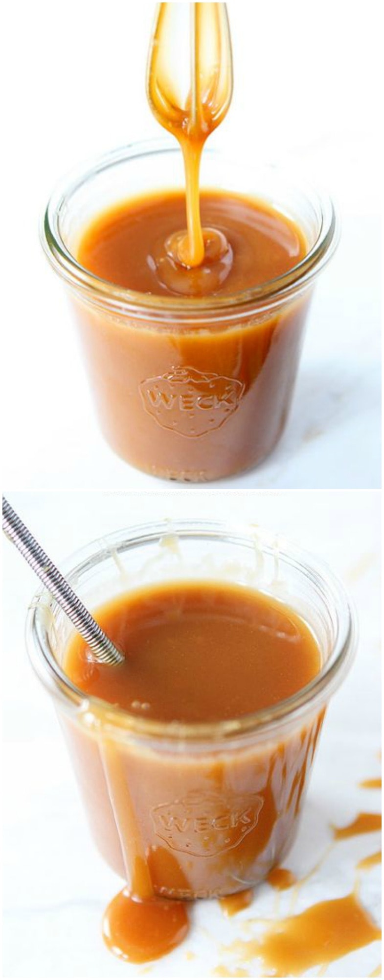 Salted Caramel Sauce Recipe on twopeasandtheirpod.com The BEST salted caramel sauce! It's easy to make too!