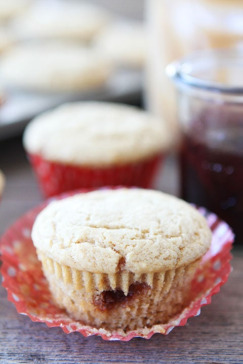 Peanut Butter and Jelly Muffins - Two Peas &amp; Their Pod