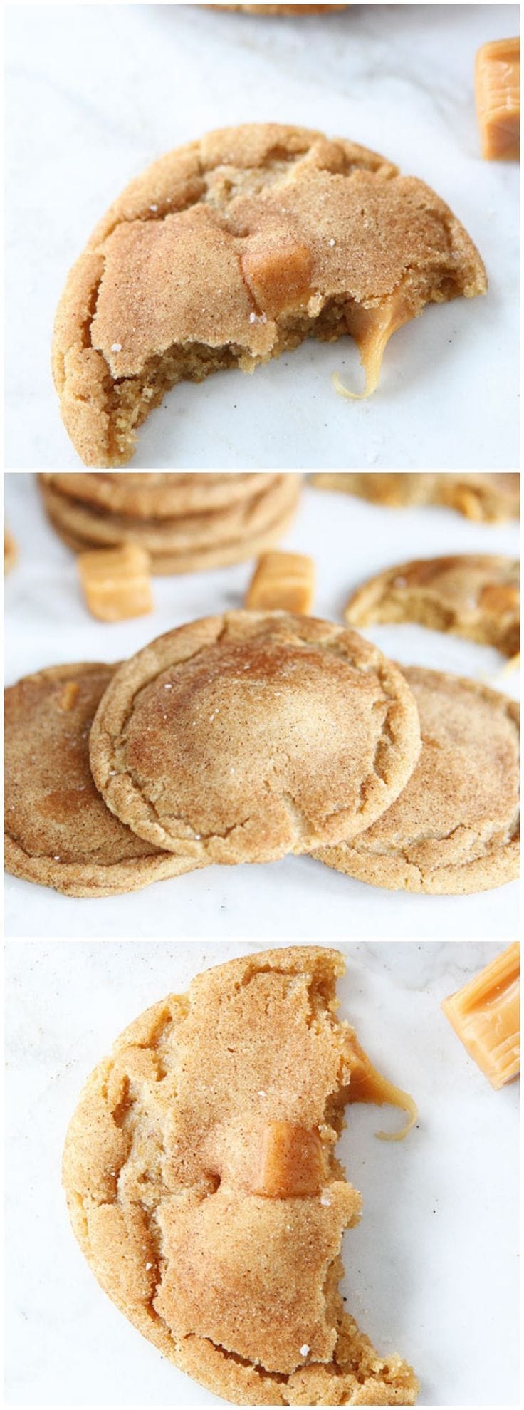 Brown Butter Salted Caramel Snickerdoodle Recipe on twopeasandtheirpod.com The BEST snickerdoodles! Everyone loves these cookies!