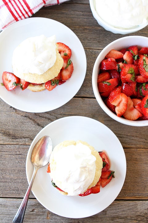 Balsamic Strawberry Ricotta Shortcakes on twopeasandtheirpod.com Perfect spring and summer dessert!