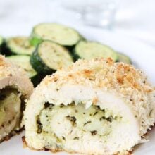 Stuffed Chicken Breast Recipe with Pesto and Mozzarella