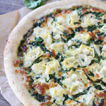 Spinach Artichoke Pesto Pizza