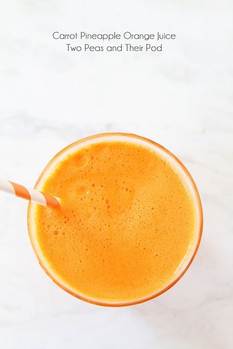 Carrot Juice in Cup With Straw