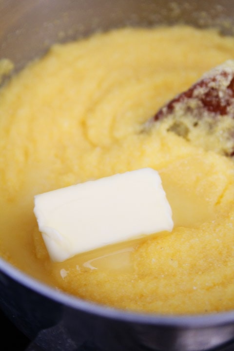 Easy Creamy Polenta Recipe on twopeasandtheirpod.com