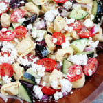Tortellini Salad that is Greek Inspired