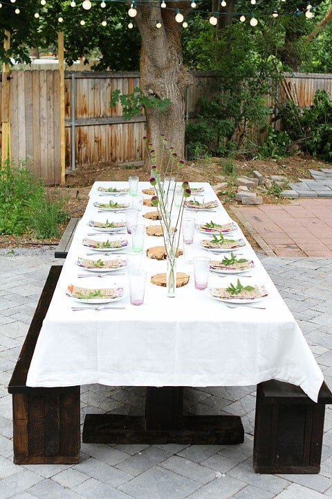 Outdoor Dinner Party on twopeasandtheirpod.com