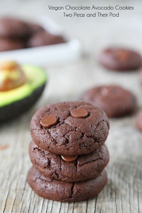 Rich, thick, easy Vegan cookies piled on top of one another