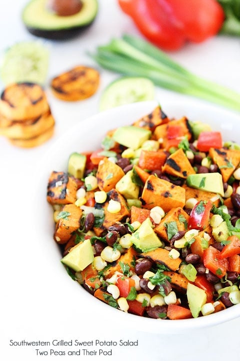 Southwestern Grilled Sweet Potato Salad in bowl