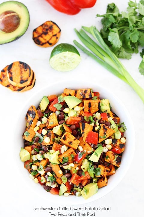 Southwestern Grilled Sweet Potato Salad on twopeasandtheirpod.com Love this summer salad!