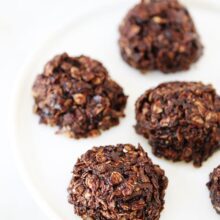 No Bake Cookies on white plate