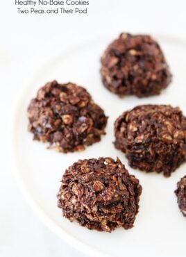 No Bake Cookies on white plate