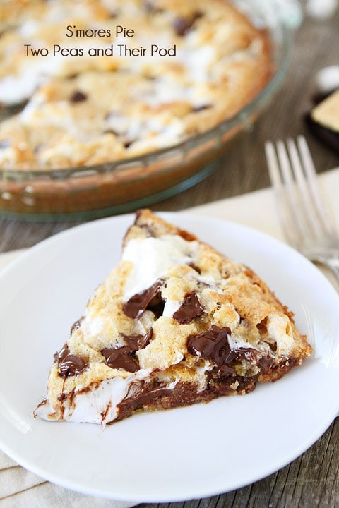 S'mores Pie Recipe on twopeasandtheirpod.com The king of all S'mores!