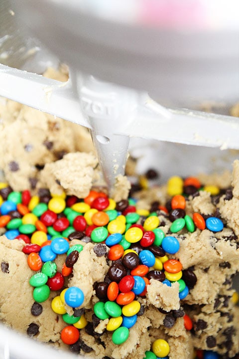 Mini M&M's Cookies | www.twopeasandtheirpod.com | Two Peas and Their Pod