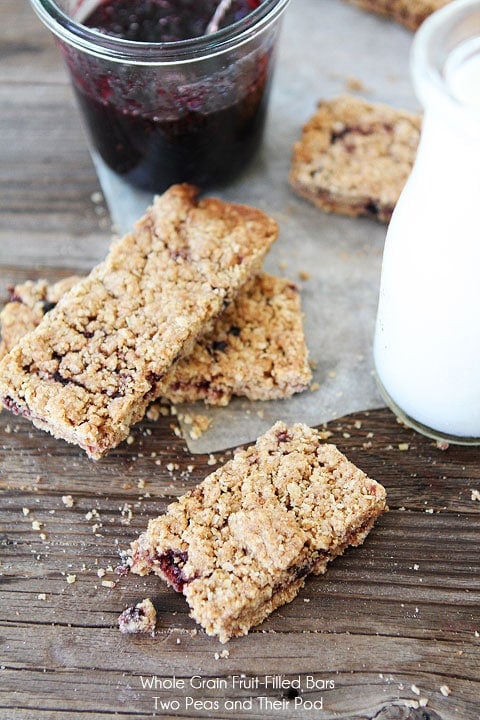 Homemade Fruit-Filled Bars on twopeasandtheirpod.com 