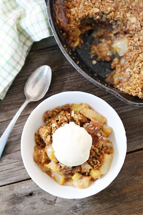 Brown Butter Pear Crisp Recipe on twopeasandtheirpod.com #recipe #dessert