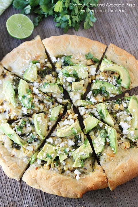 Charred Corn and Avocado Pizza Image