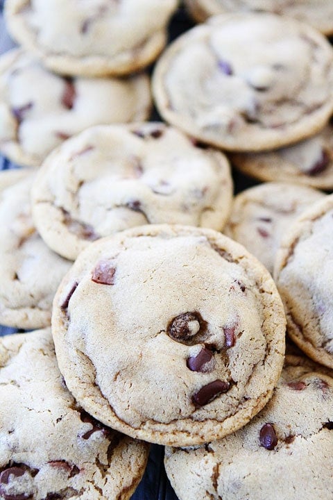 Malted Chocolate Chip Cookie Recipe on twopeasandtheirpod.com #recipe #cookies