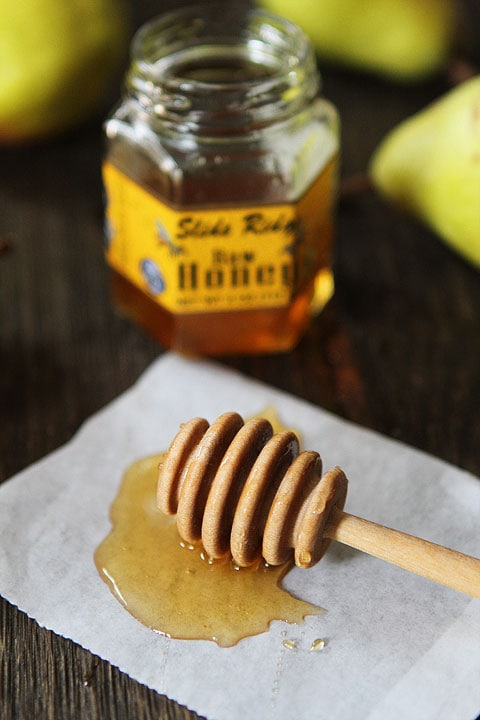 Honey Pear Muffins from twopeasandtheirpod.com #recipe