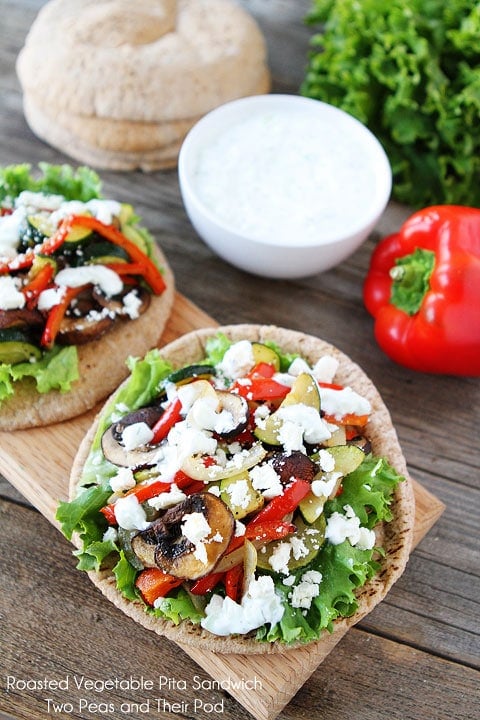 Roasted Vegetable Pita Sandwich Recipe | Veggie Sandwich