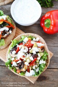Roasted Vegetable Pita Sandwich Recipe | Veggie Sandwich