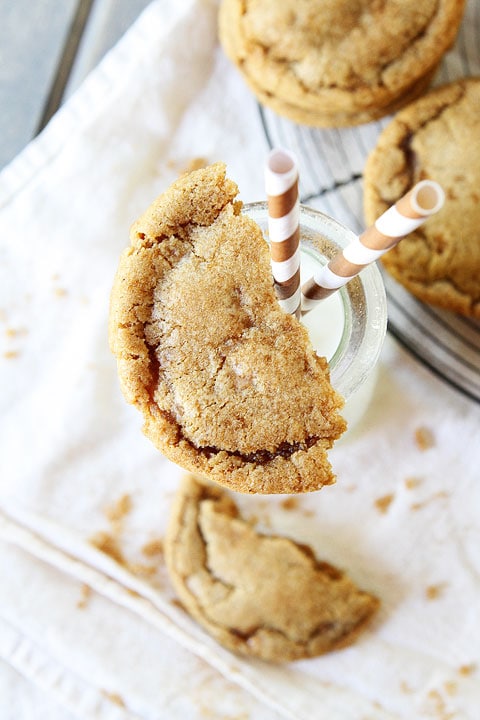 Brown Sugar Toffee Cookies Recipe on twopeasandtheirpod.com