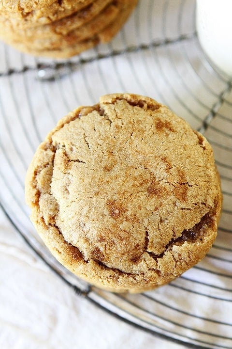 Brown Sugar Toffee Cookies Recipe on twopeasandtheirpod.com My favorite kind of sugar cookie!