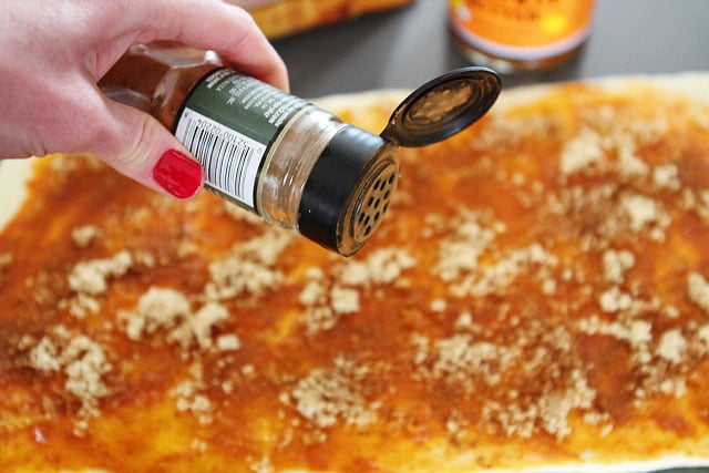 Easy Mini Pumpkin Cinnamon Rolls Recipe on twopeasandtheirpod.com #recipe