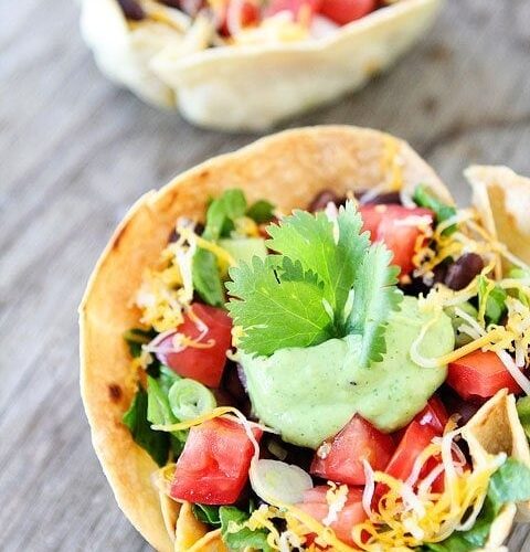 Taco Salad Bowls - A Nourishing Plate