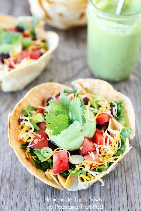 Homemade Tortilla Bowls  Taco Salad in Tortilla Bowls