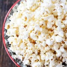 homemade Kettle Corn in large bowl