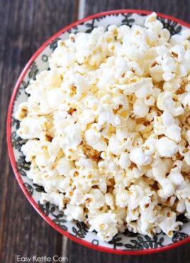 homemade Kettle Corn in large bowl