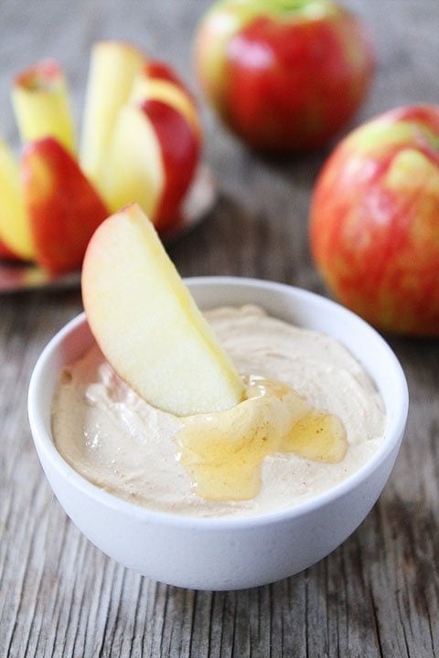 Peanut Butter Honey Yogurt Dip on twopeasandtheirpod.com LOVE this easy #recipe!