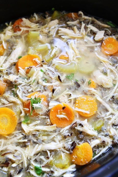 Crock Pot Chicken and Rice Soup –