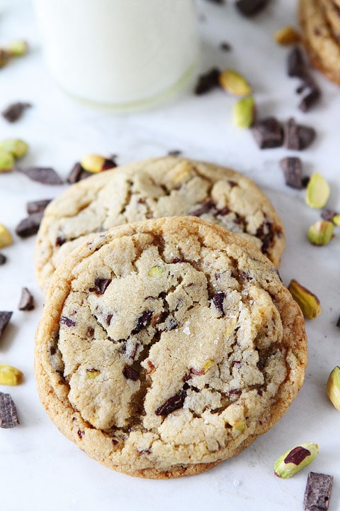 Dark Chocolate Chunk, Pistachio, and Sea Salt Cookies