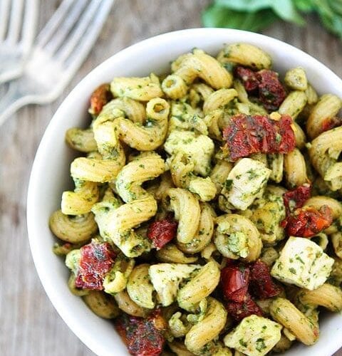 Super Easy Chicken Pesto Pasta • Salt & Lavender