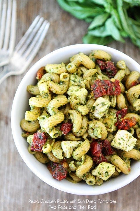 Pesto Chicken Pasta with Sun-Dried Tomatoes Image