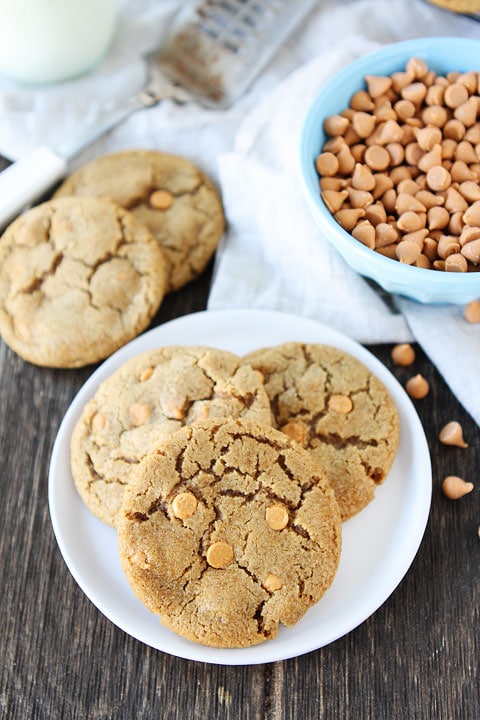 Brown Sugar Butterscotch Cookie Recipe on twopeasandtheirpod.com My new favorite cookie!