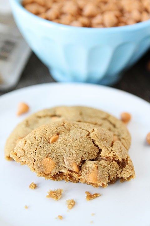 Brown Sugar Butterscotch Cookie Recipe on twopeasandtheirpod.com The PERFECT cookie!