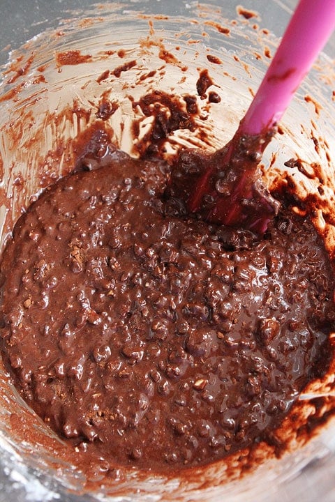 Gluten Free Chocolate Cookies mixing in bowl