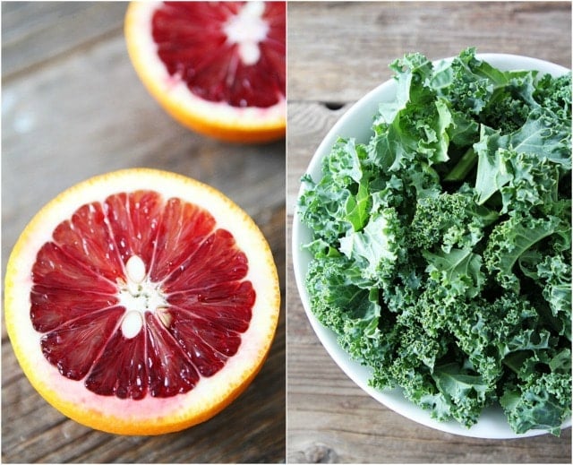 Kale Salad Recipe with Citrus, Avocado, and Feta on twopeasandtheirpod.com