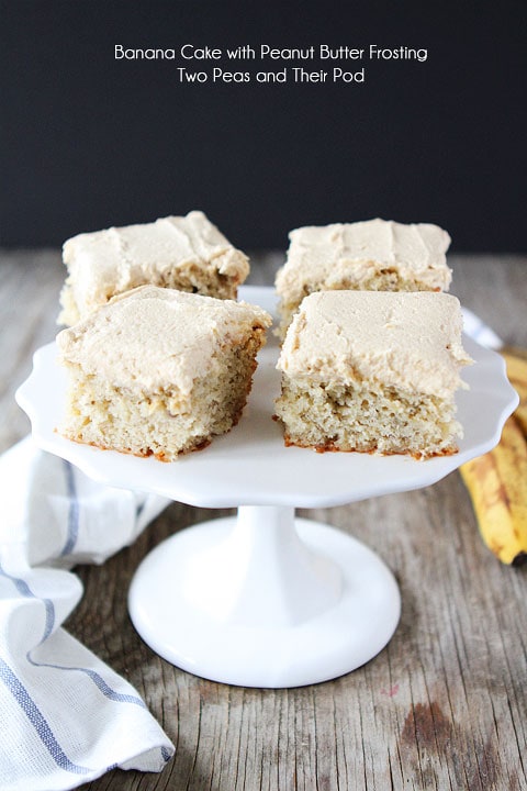 Easy banana cake served on platter