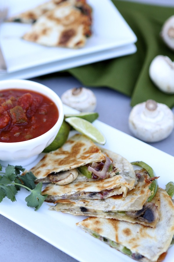 fajita style quesadillas