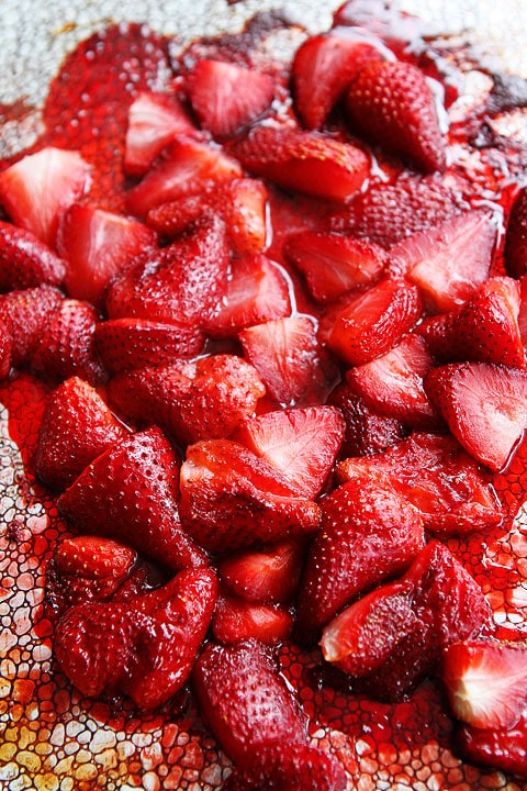Roasted Strawberry Recipe on twopeasandtheirpod.com So easy and so good!