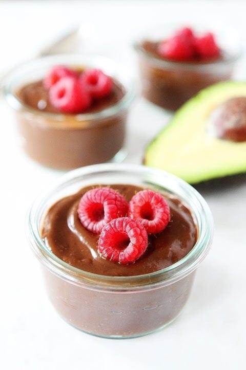 Chocolate Avocado Pudding Recipe on twopeasandtheirpod.com You will never know the secret ingredient is avocado! This pudding is creamy and decadent!