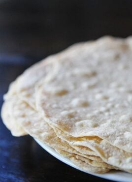 Homemade tortillas from easy tortilla recipe