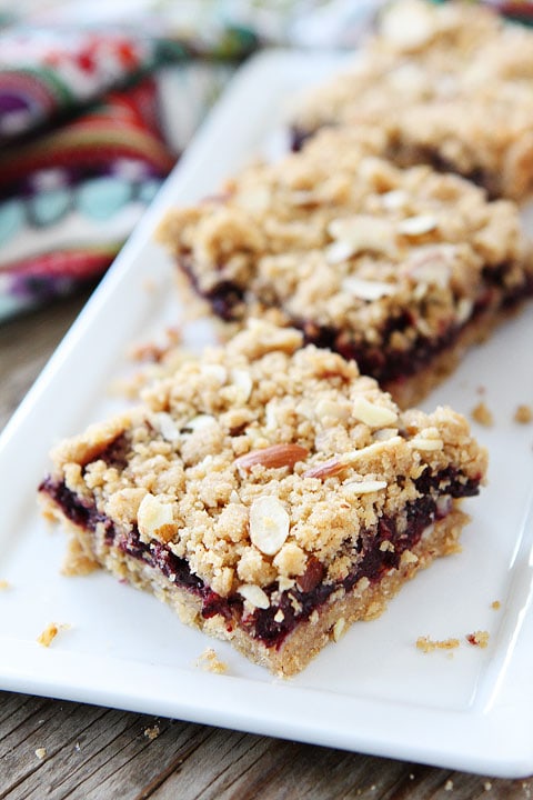 Easy Jam Almond Crumb Bars 