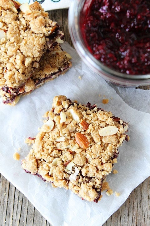 Simple Jam Almond Crumb Bars 