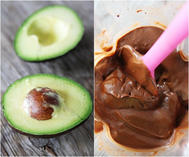 Chocolate Avocado Pudding Recipe on twopeasandtheirpod.com 