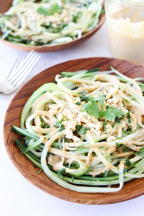 Cucumber Noodles with Peanut Sauce is light, fresh, gluten-free and makes a great lunch or dinner
